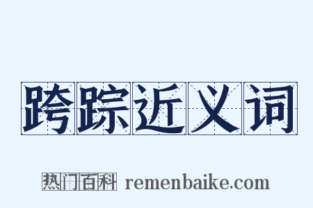 跨踪近义词是什么意思的图片